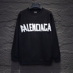 Balenciaga Black and White Crewneck Sweater